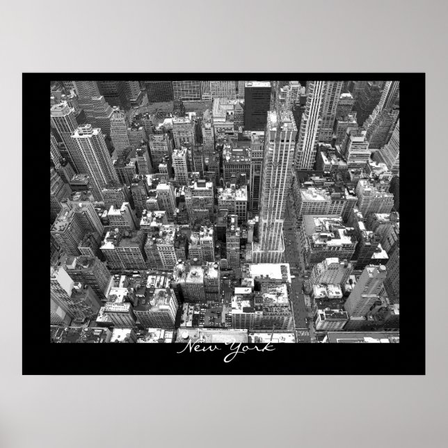 Poster New York Cityscape New York Empire Imprimer (Devant)