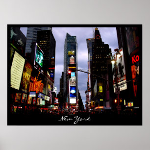 Poster New York Cityscape Times Carré Nuit Imprime