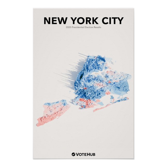 Poster New York - Résultats de l'élection présidentielle  (Devant)