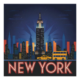 Poster New York USA vintage