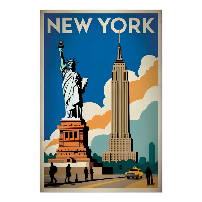 Poster New York USA vintage (Devant)