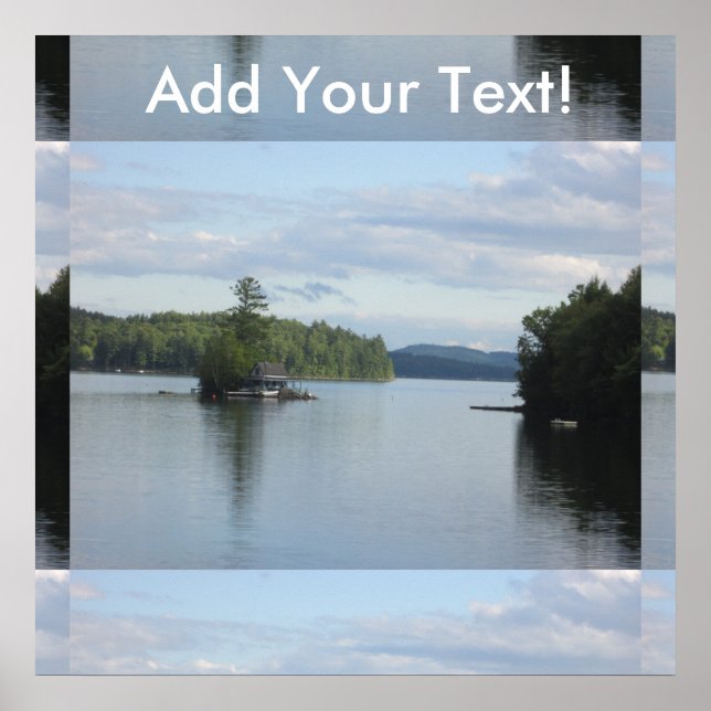 Poster Newfound Lake Jolie New Hampshire (Devant)