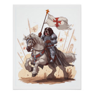 Poster Newfoundland chevaleresque - Armure royale pour ch