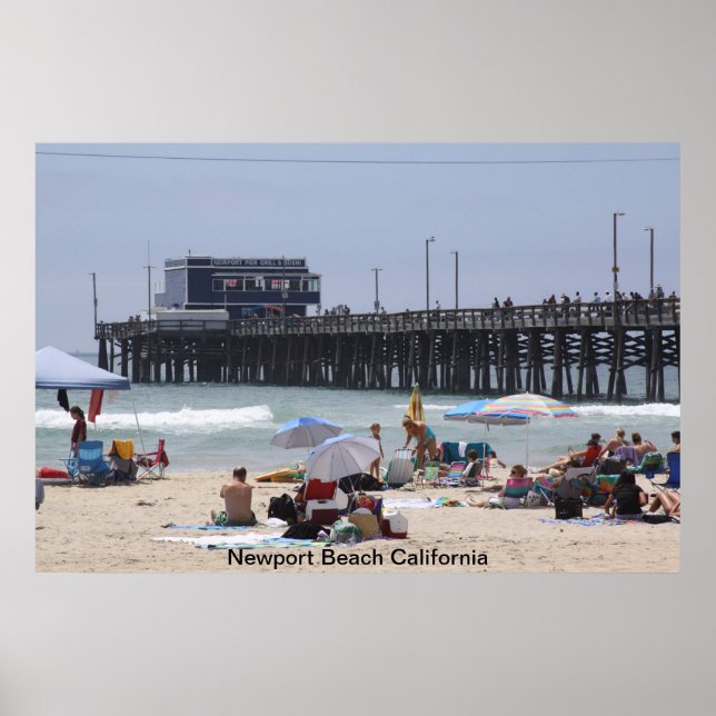 Poster Newport Beach Pier (Devant)