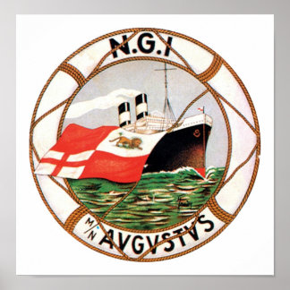Poster NGI Augustus Étiquette bagage