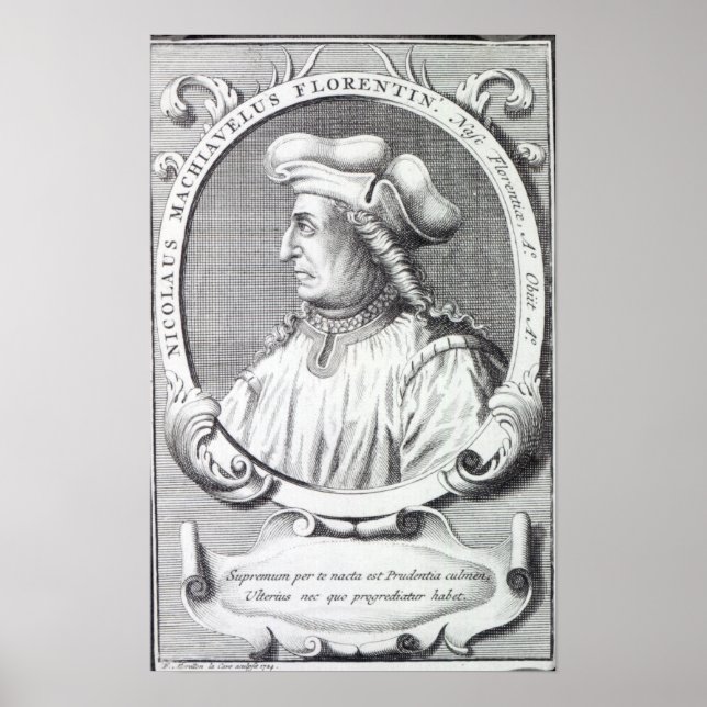 Poster Niccolo Machiavelli, 1724 (Devant)