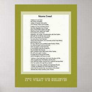 Poster Nicene Creed Christian Print