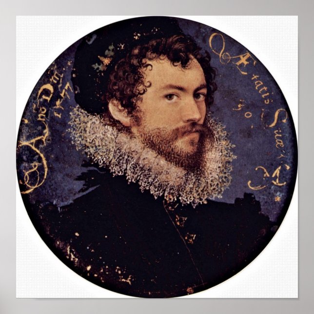 Poster Nicholas Hilliard - Autoportrait le plus ancien (Devant)
