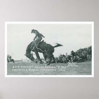Poster Nick Knight équitation T. Joe à Cheyenne Frotier D