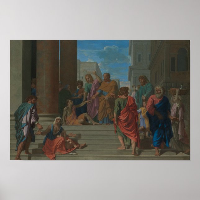 Poster Nicolas Poussin - Saints Peter et John (Devant)