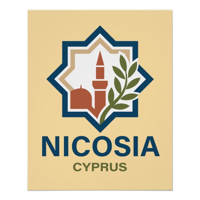 Poster Nicosie Chypre Méditerranée (Devant)