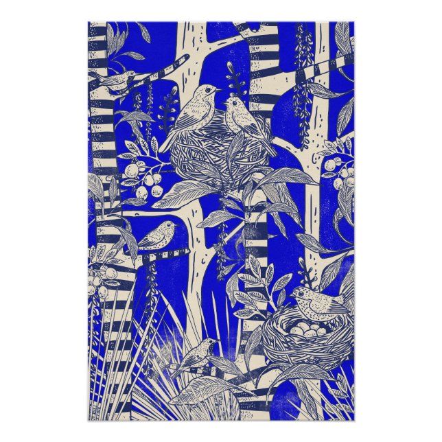 Poster Nid d'oiseaux (Devant)