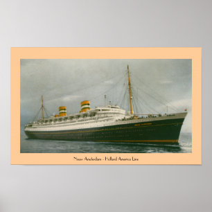 Poster Nieuw Amsterdam - Holland America Line