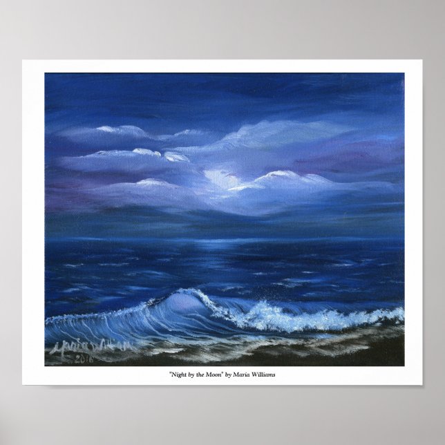 Poster "Night by the Moon" avec/border par MWillia (Devant)