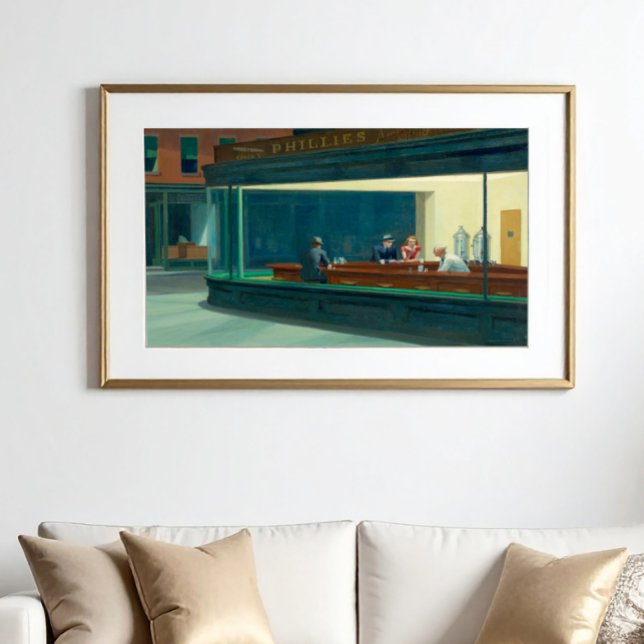 Poster Nighthawks 1942 par Edward Hopper (Créateur téléchargé)