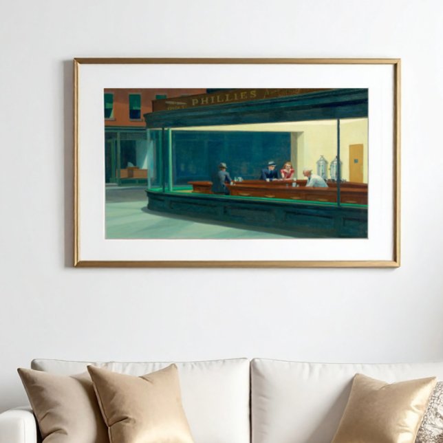 Poster Nighthawks 1942 par Edward Hopper (Créateur téléchargé)