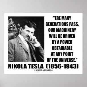 Poster Nikola Tesla nos machines sera conduite par