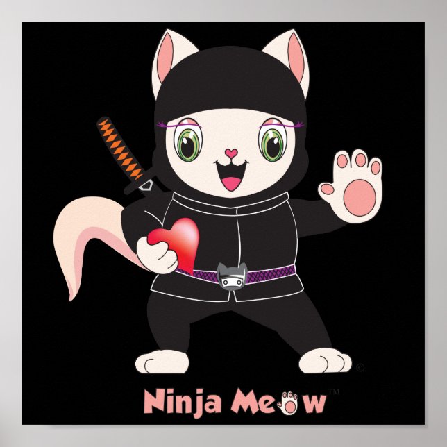 Poster Ninja MEOW™ (Devant)