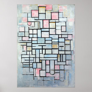 Poster No. IV de composition en Piet Mondriaan