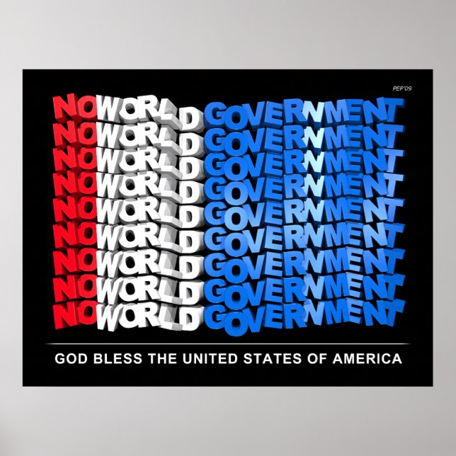 Poster No World Government (Devant)