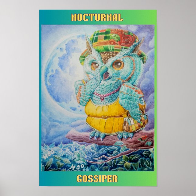 POSTER NOCTURNE GOSSIPER OWL (Devant)