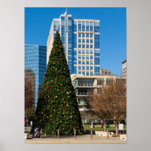 Poster Noël au centre-ville de Dallas