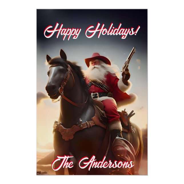 Poster Noël au Père Noël Gun Toy (Devant)