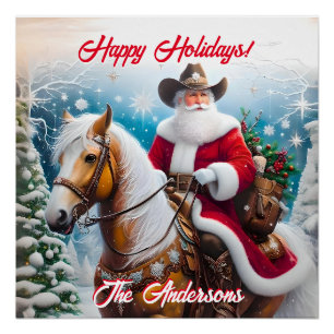 Poster Noël du Père Noël occidental