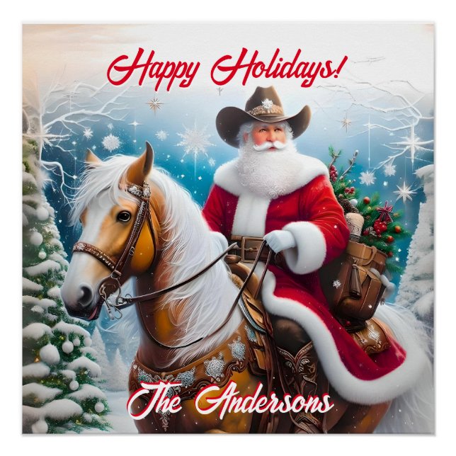 Poster Noël du Père Noël occidental (Devant)