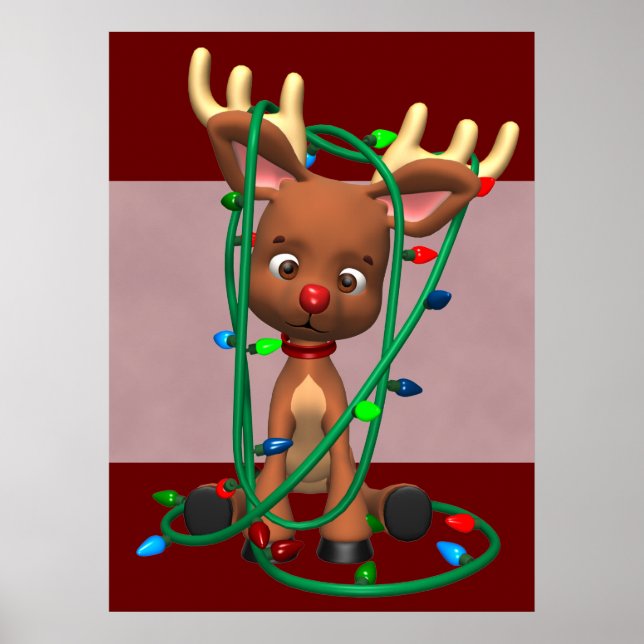 Poster Noël le Renard roux à nez rouge (Devant)