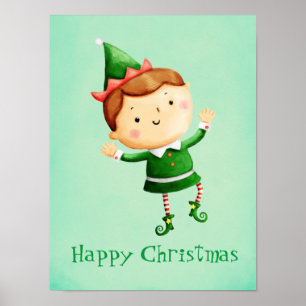 Poster Noël mignon Elf
