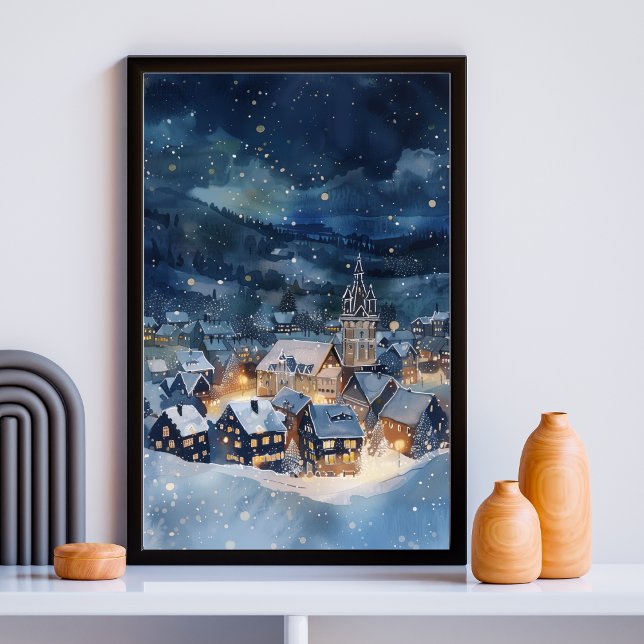 Poster Noël nuit ciel (Créateur téléchargé)