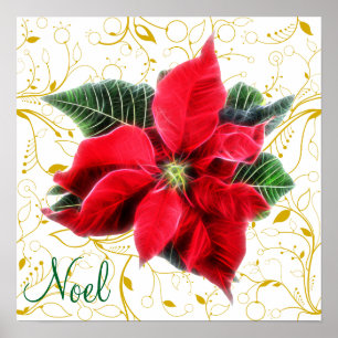 Poster Noel Poinsettia