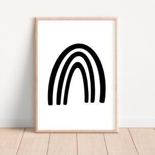Poster noir/blanc Arc-en-ciel