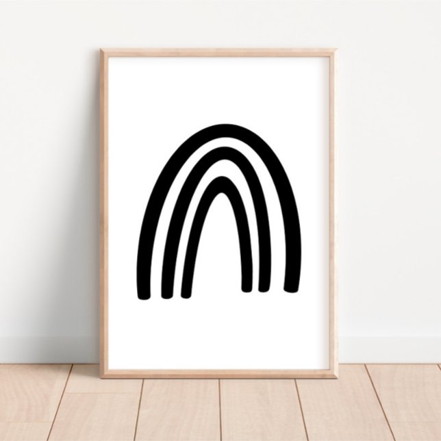 Poster noir/blanc Arc-en-ciel (Créateur téléchargé)
