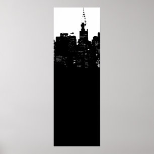 Poster noir & blanc Panoramique New York City