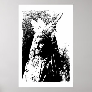 Poster noir & blanc Pop Art Geronimo