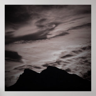 Poster noir & blanc Sunset