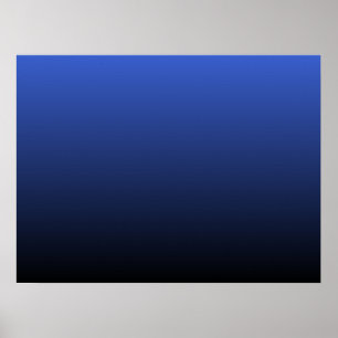 Poster Noir bleu royal Ombre
