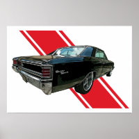 Poster noir Chevelle SS 1967