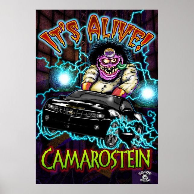 Poster noir Chevy Camaro SS (Devant)