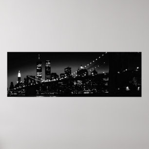 Poster noir et blanc New York City