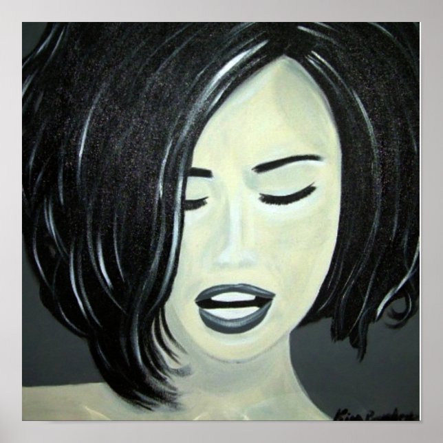 Poster noir et blanc Smile, Bliss, Truth Kimba (Devant)