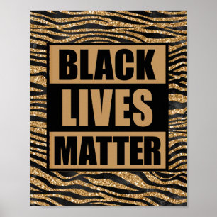 Poster noir Lives Matt Glam Tiger Stripes
