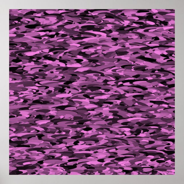 Poster noir violet Motif Abstrait (Devant)