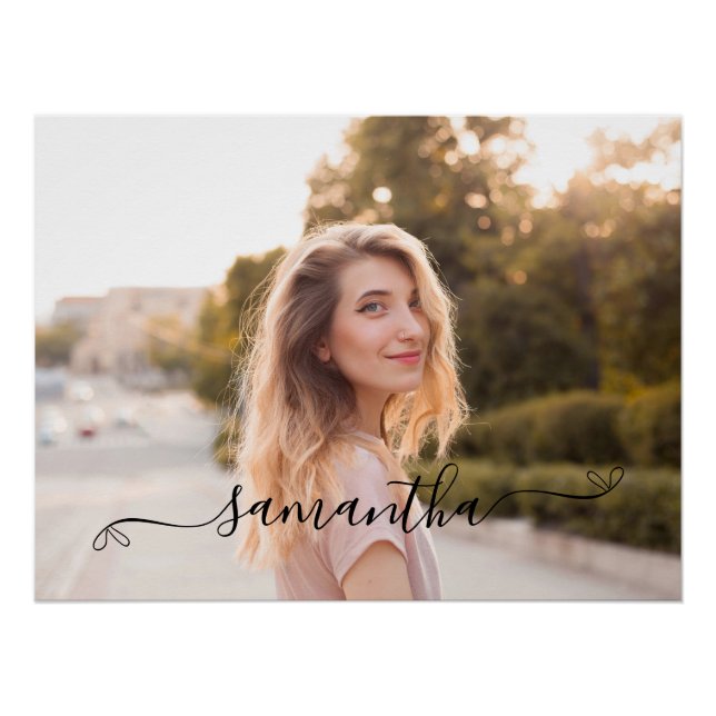 Poster Nom de signature de joli nœud (Devant)