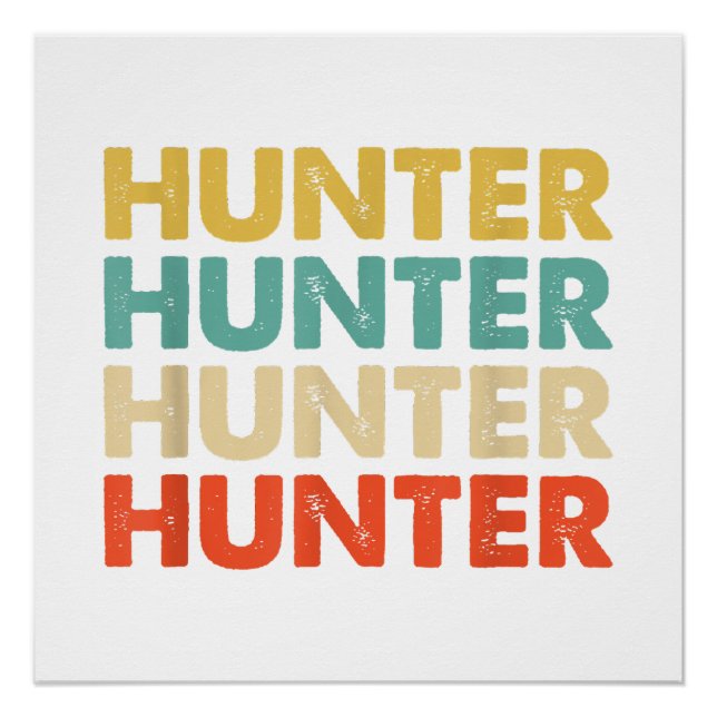 Poster Nom du chasseur Chemises et cadeaux Nom du chasseu (Devant)