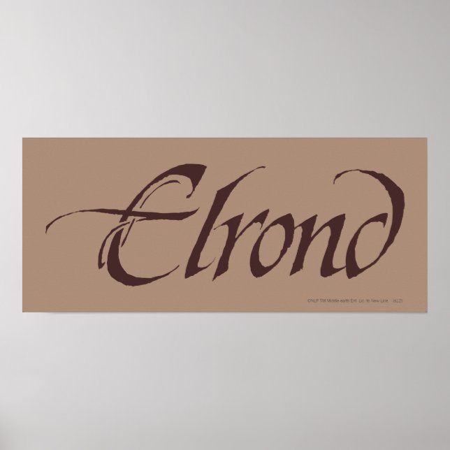 Poster Nom ELROND™ Solide (Devant)
