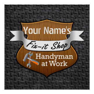 Poster Nom personnalisé Handyman Fix-It