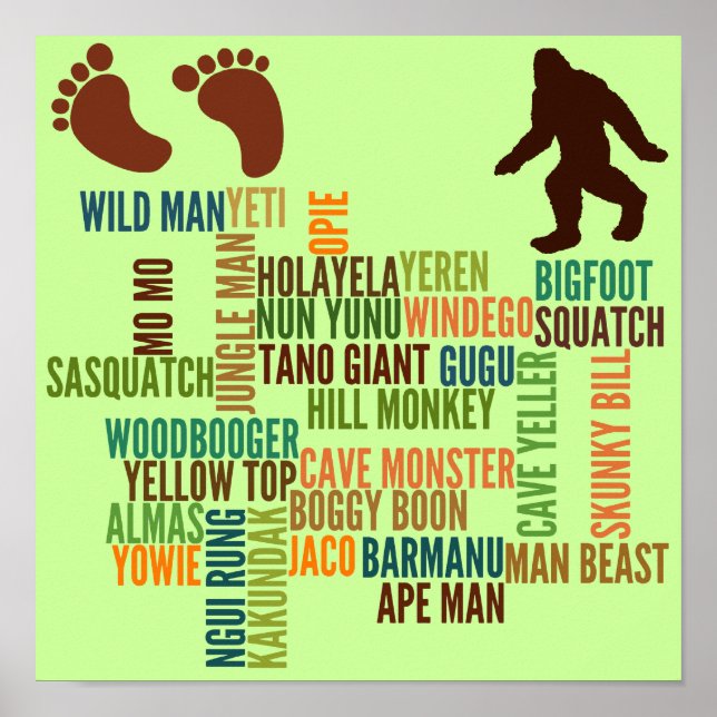 Poster Noms Pour Bigfoot (Devant)